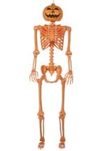 5ft Orange Skeleton w/ Pumpkin Head Decoration Alt 1