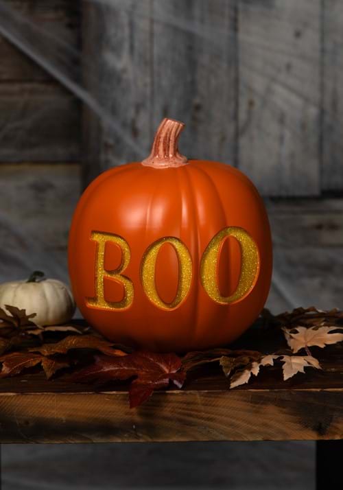 Light Up BOO Pumpkin Decoration