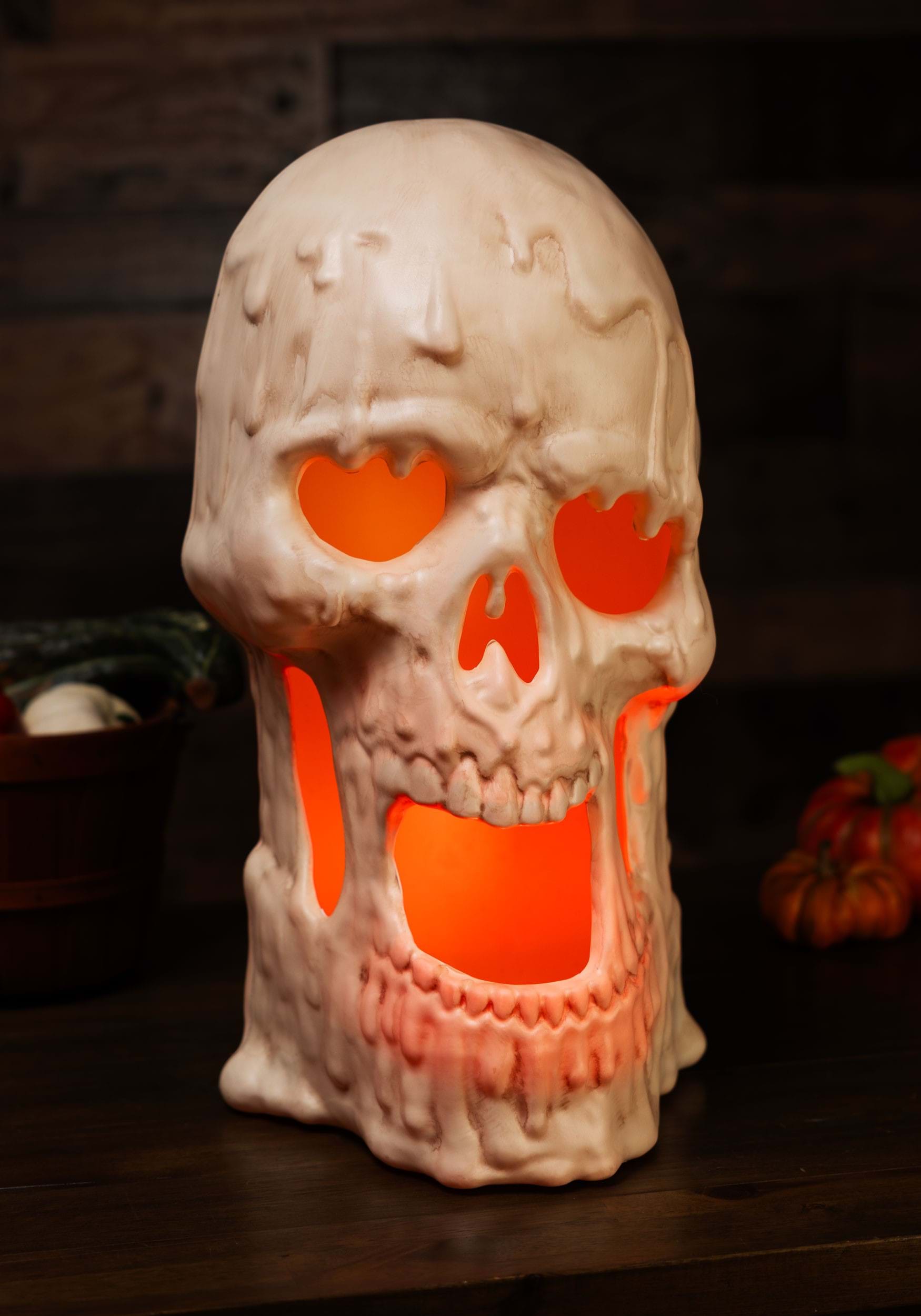 20 Light Up Melting Skull Halloween Prop , Skull Decorations