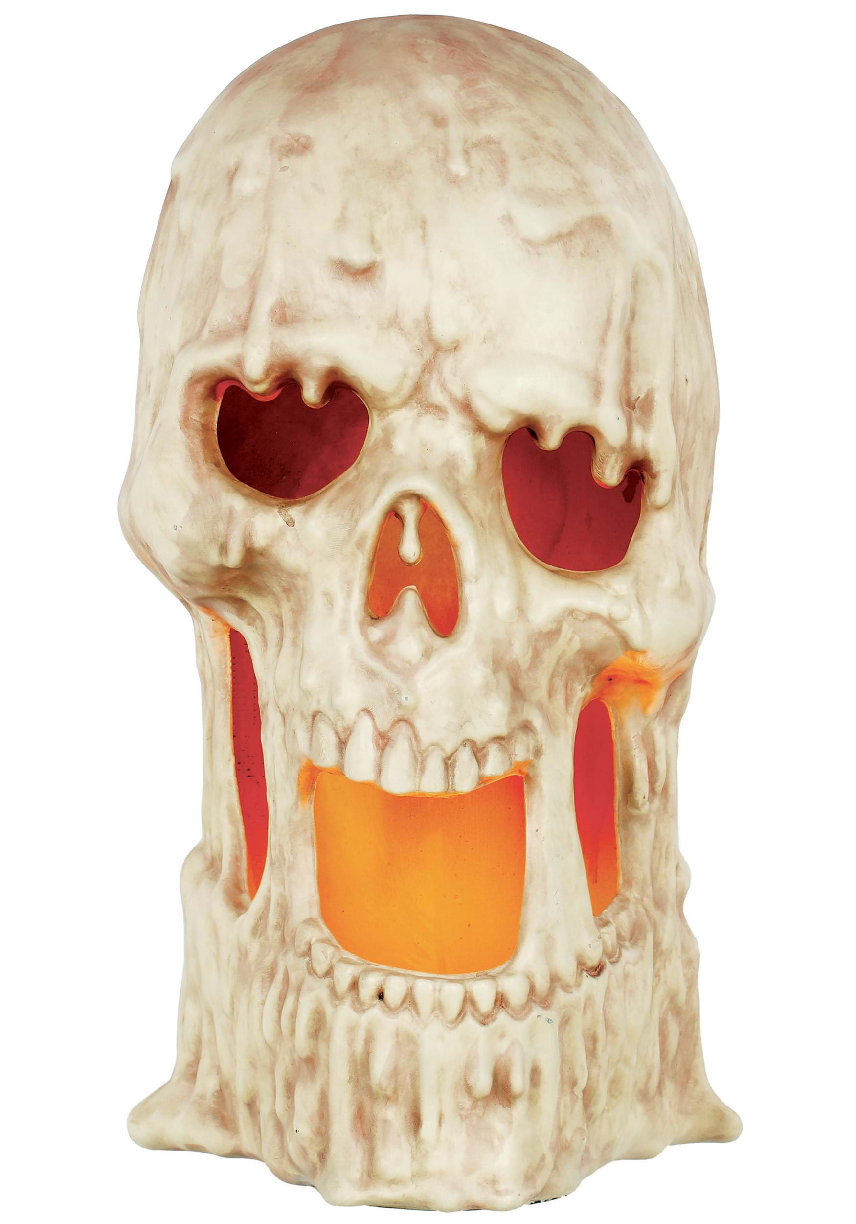 20 Light Up Melting Skull Halloween Prop , Skull Decorations