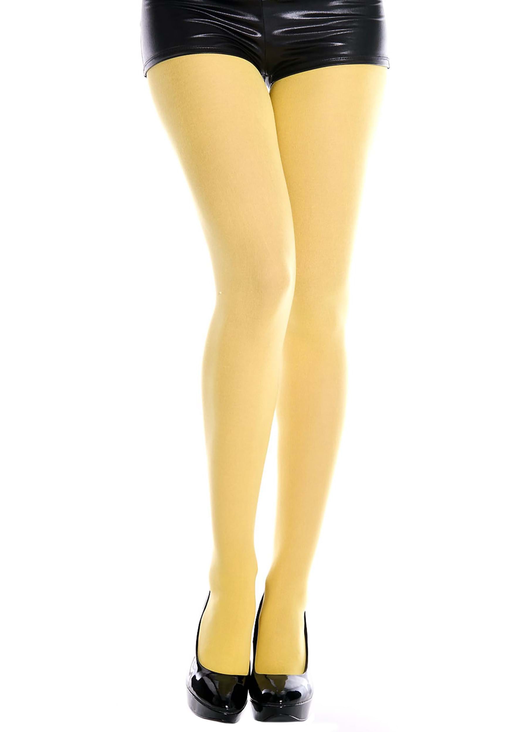 Yellow Opaque Pantyhose and Tights for Women for sale
