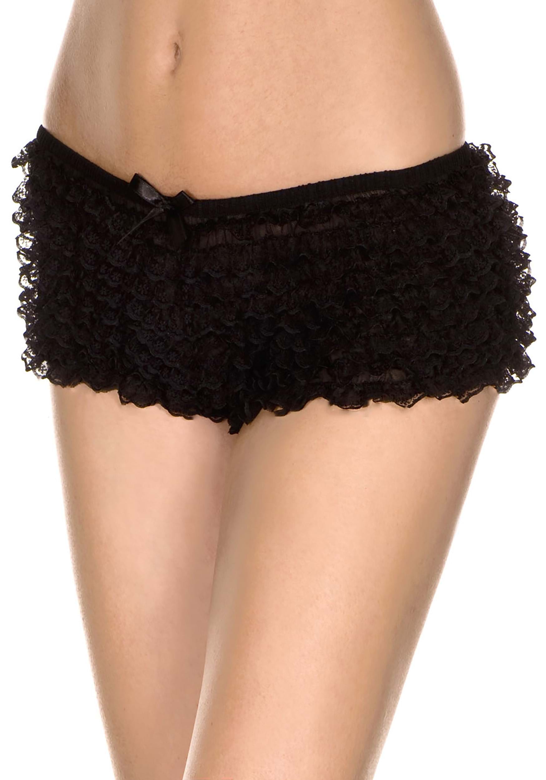 Women Girl Sexy Frilly Lace Ruffle Shorts Knickers Panties Underwear White  Black