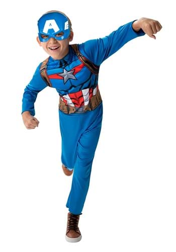 Click Here to buy Captain America Steve Rogers Value Boys Costume | Superhero Costumes from HalloweenCostumes, CDN Funds & Shipping