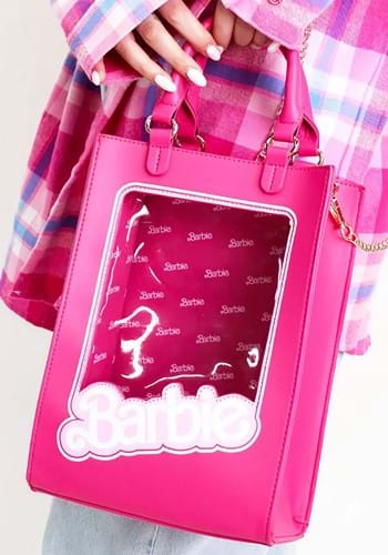 Spirit Halloween Pink Classic Barbie Box Crossbody Bag, Barbie Accessory