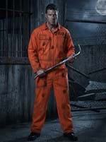 Adult Distressed Prisoner Jumpsuit Costume