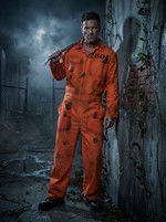 Adult Distressed Prisoner Jumpsuit Costume Alt 1