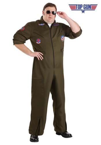 Plus Size Flight Suit Top Gun Costume
