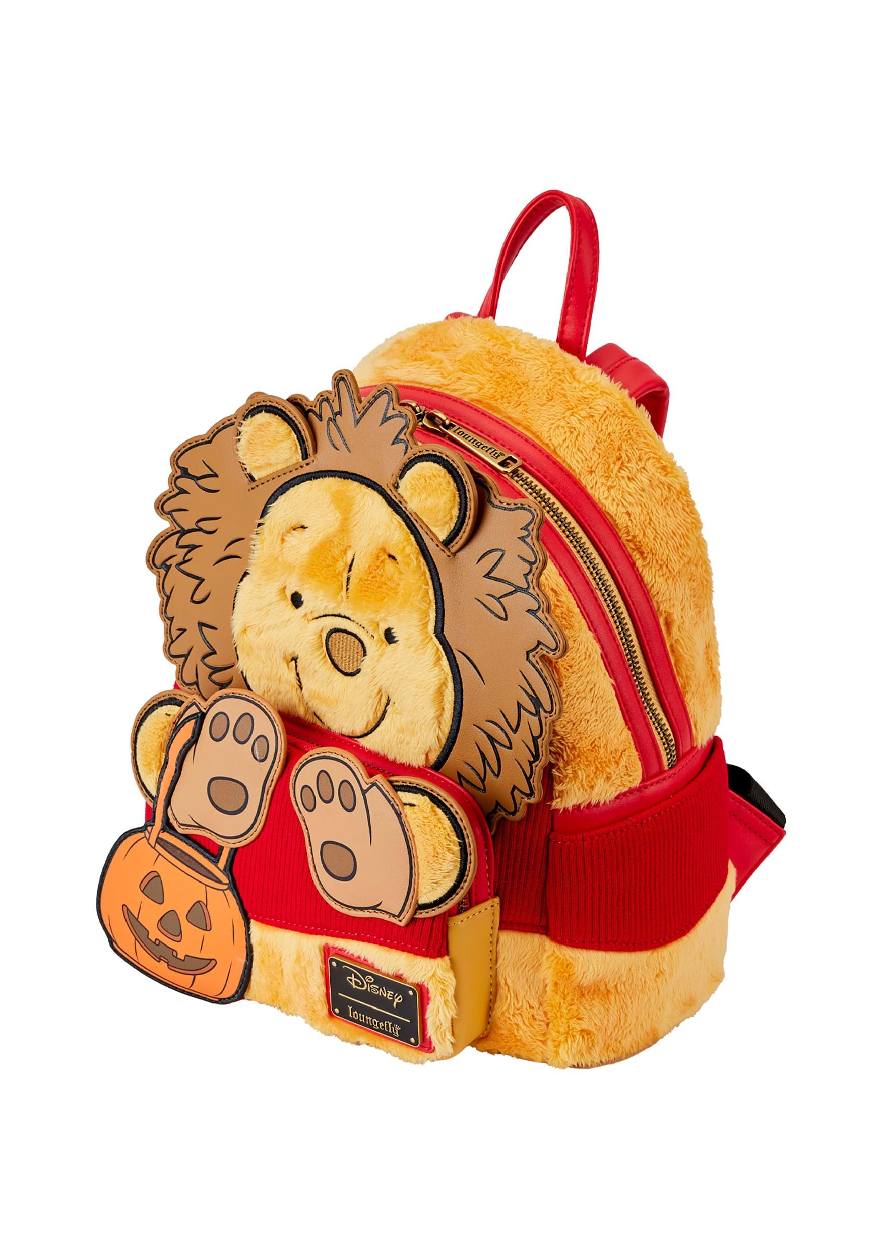 Loungefly Disney Winnie The Pooh Halloween Costume Plush Cosplay Mini Backpack , Disney Backpacks