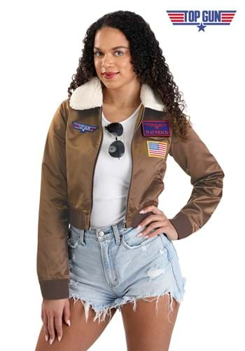 Womens Bomber Jacket Top Gun Costume