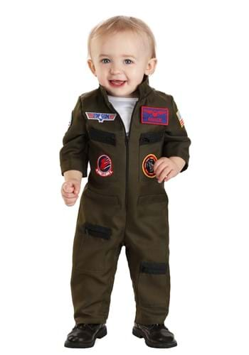 Click Here to buy Flight Suit Top Gun Baby Costume | Top Gun Costumes from HalloweenCostumes, CDN Funds & Shipping