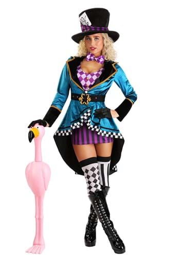 Women's Purple Panache Mad Hatter Costume upd