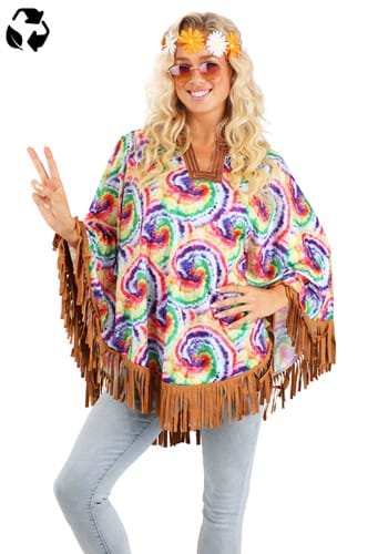 Adult Hippie Poncho Sustainable Materials Costume