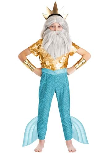 Click Here to buy Kids Disney The Little Mermaid King Triton Costume | Disney Costumes from HalloweenCostumes, CDN Funds & Shipping