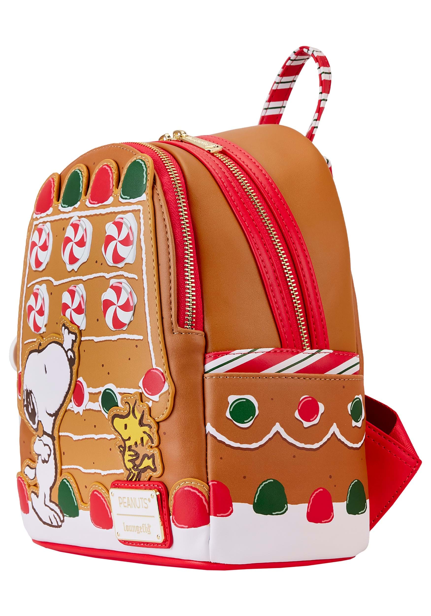 Peanuts Snoopy Gingerbread House Loungefly Mini Backpack , Loungefly Peanuts