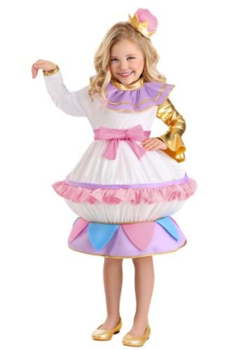 Click Here to buy Girls Toddler Disney Beauty and the Beast Mrs. Potts Costume | Disney Costumes from HalloweenCostumes, CDN Funds & Shipping