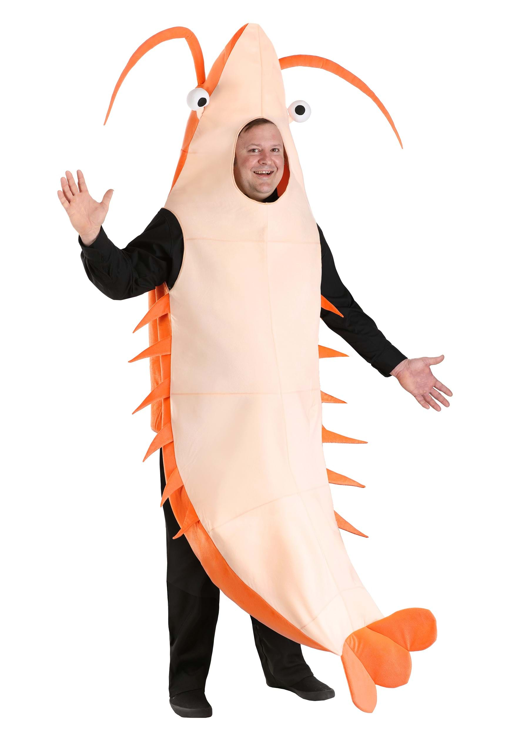 Plus Size Adult Shrimp Costume , Plus Size Sea Creature Costumes