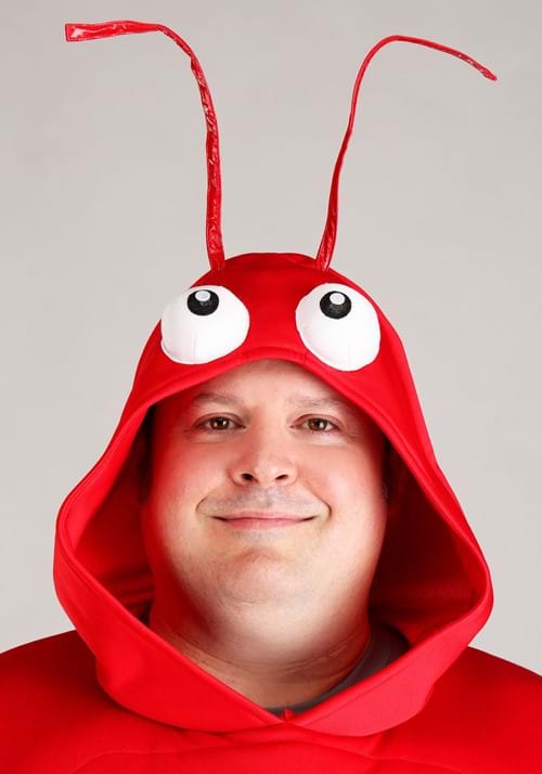 Lobster Costume with Claws Adult Red Funny Jumpsuit