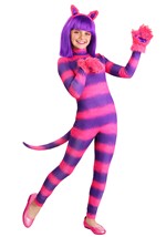 Kid's Feisty Cheshire Cat Bodysuit Costume Alt 6