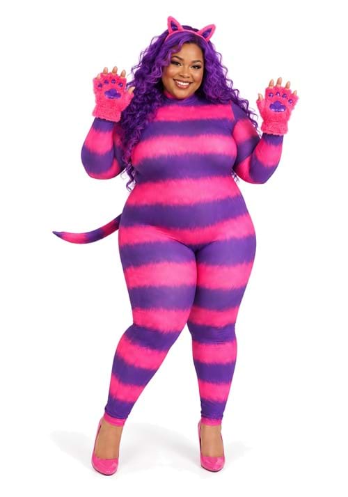 Plus Size Sexy Cheshire Cat Bodysuit Costume for Women upd