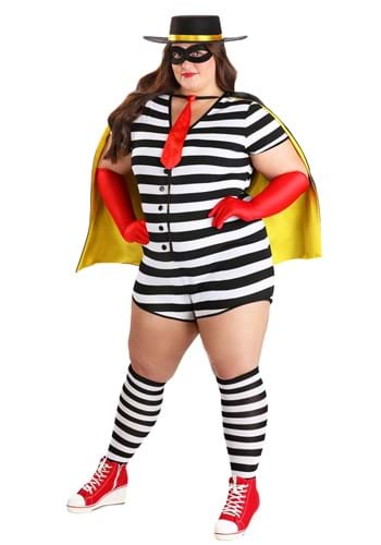 Click Here to buy Womens Plus Size Burglar Costume | Fast Food Costumes from HalloweenCostumes, CDN Funds & Shipping