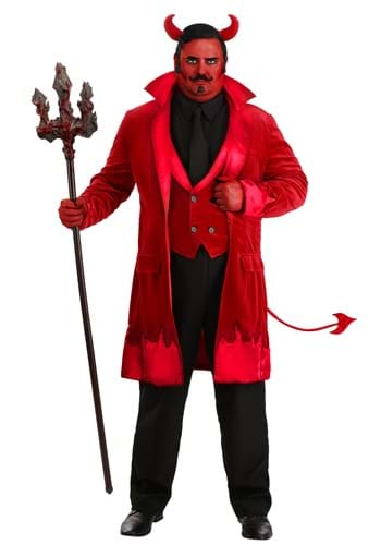 Men's Plus Size Debonair Devil Costume | Men's Devil Costumes