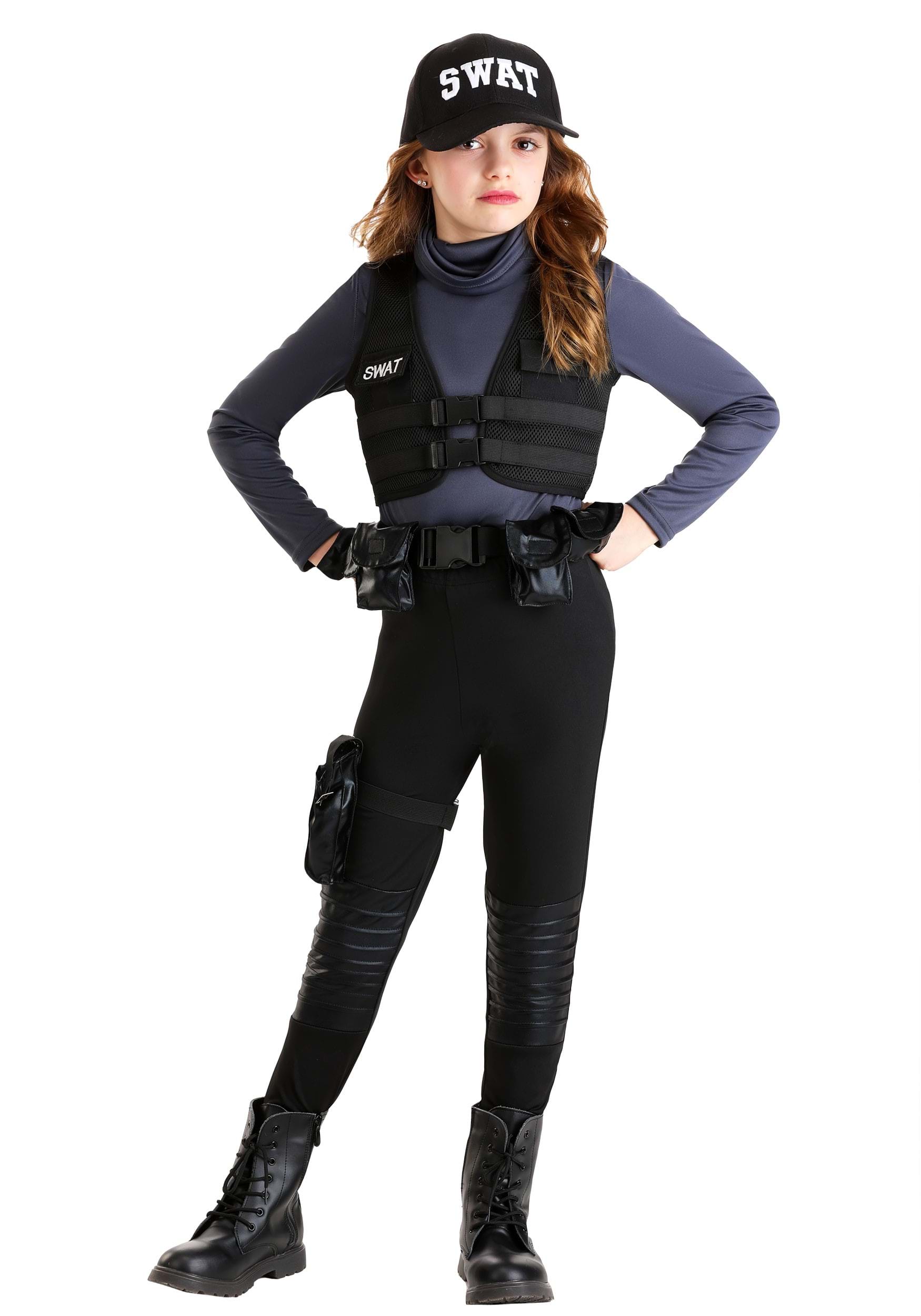 Girl's SWAT Team Costume | Kid's Uniform Costumes