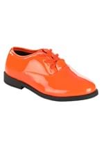 Kid's Orange Shiny Tuxedo Shoe Alt 1