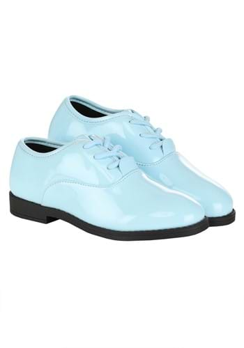 Click Here to buy Kids Powder Blue Shiny Tuxedo Shoe | Costume Shoes from HalloweenCostumes, CDN Funds & Shipping