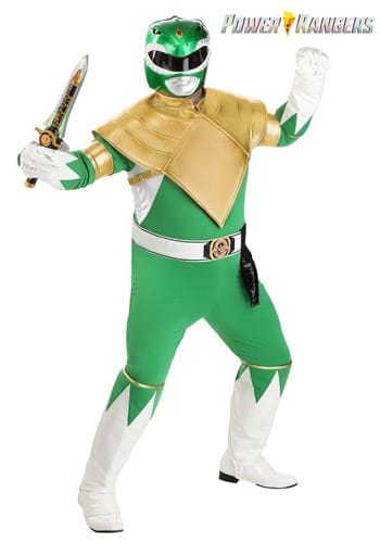 Men's Plus Size Authentic Power Rangers Green Ranger Costume
