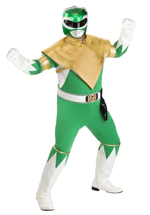 Men's Plus Size Authentic Power Rangers Green Ranger Costume | Power ...