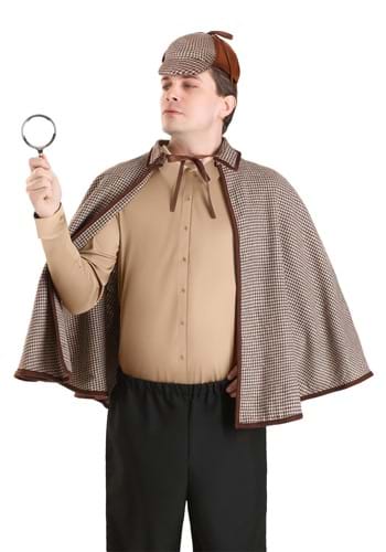 Adult Sherlock Holmes Hat and Poncho Costume Kit