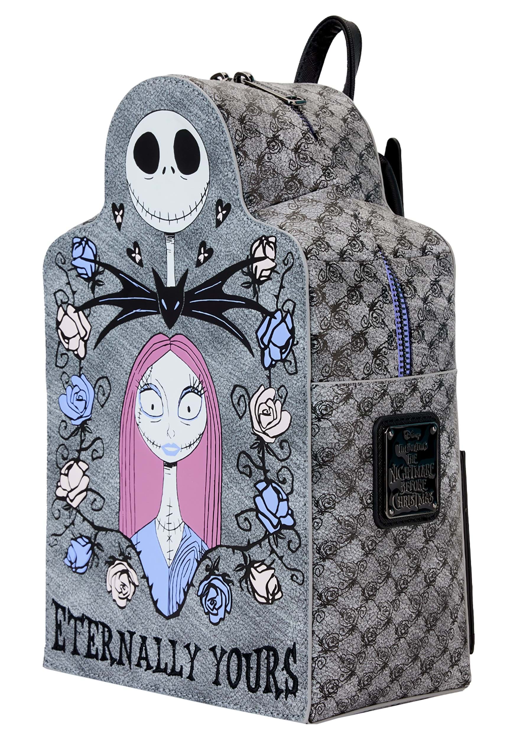 Loungefly Disney Jack & Sally Eternally Yours Tombstone Mini Backpack