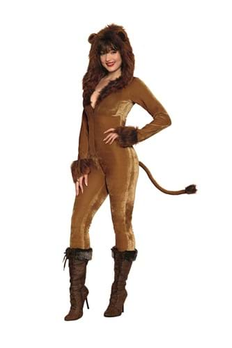 Click Here to buy Sexy Timid Lion Womens Jumpsuit Costume | Wizard of Oz Costumes from HalloweenCostumes, CDN Funds & Shipping