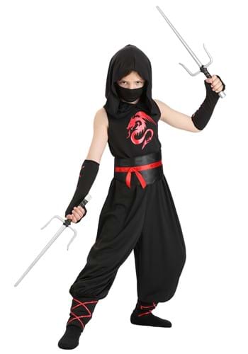 Kids Muscle Black Ninja Costume