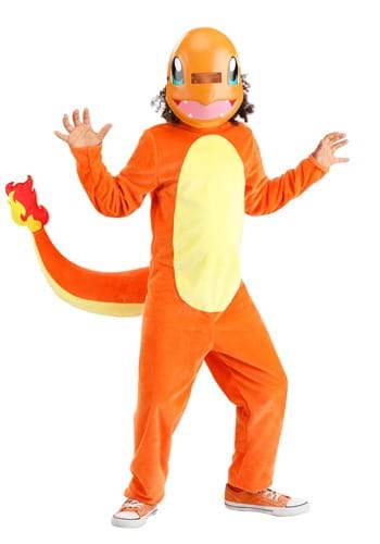 Click Here to buy Kids Deluxe Pokemon Charmander Costume | Kids Pokemon Costumes from HalloweenCostumes, CDN Funds & Shipping