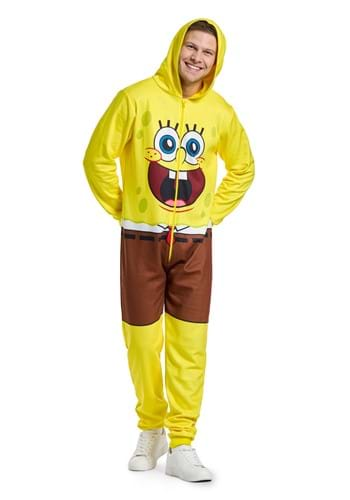 Click Here to buy Adult SpongeBob SquarePants Costume SpongeBob Onesie | SpongeBob Costumes from HalloweenCostumes, CDN Funds & Shipping