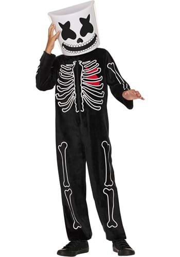 Marshmello Child Black Skeleton Costume
