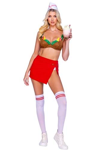 Womens Sexy Fast Food Burger Baddie Costume