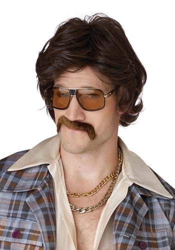 Mens Disco Daddy Wig and Mustache