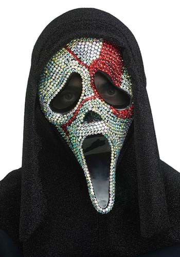 Adult Rhinestone Bloody Bling Ghost Face Mask