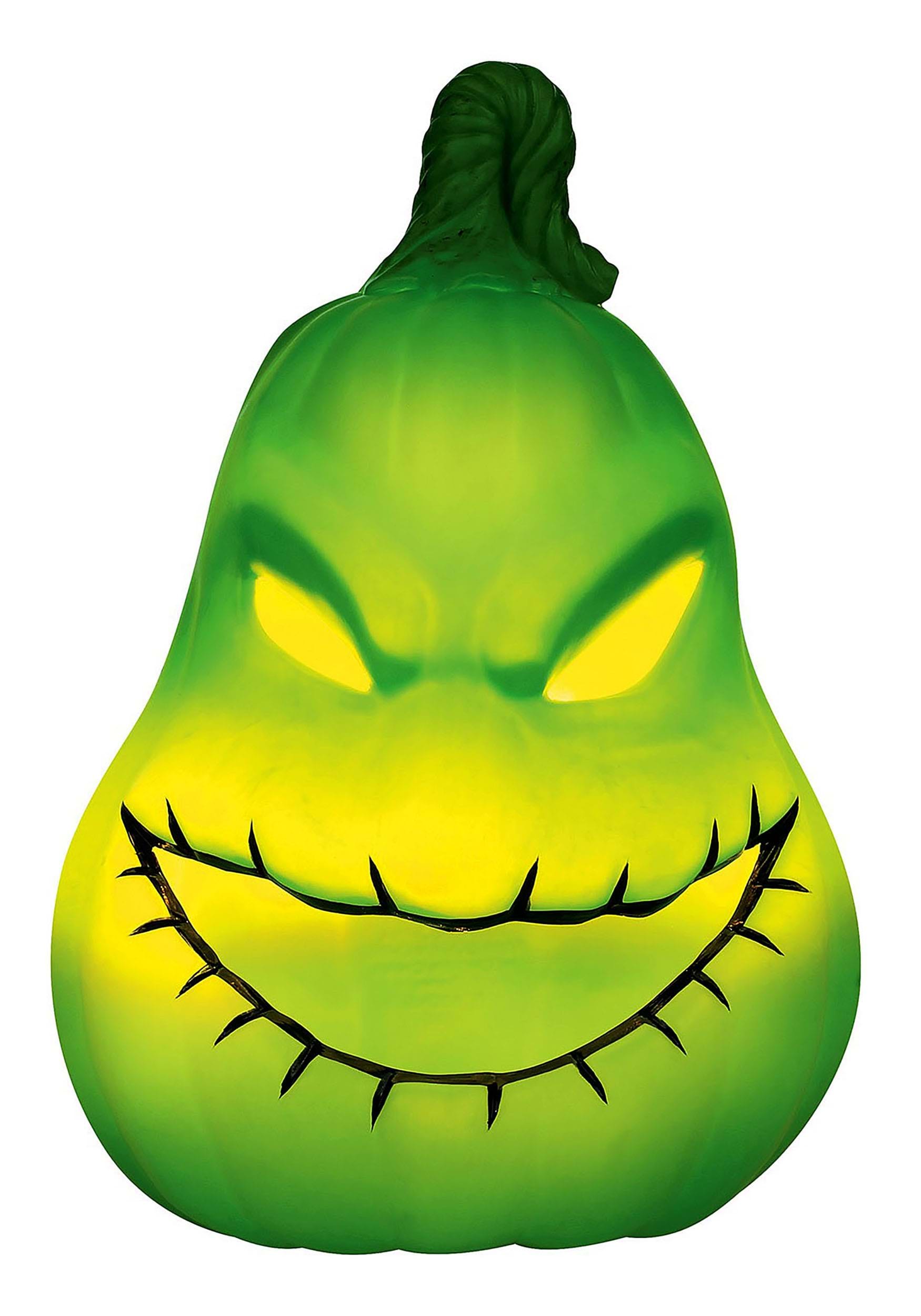 12-Inch Nightmare Before Christmas Light Up Oogie Boogie Pumpkin Decoration | Halloween Decorations