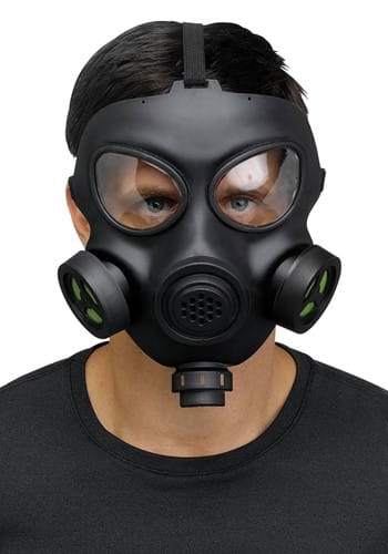 Adult Light Up Costume Gas Mask with Prop Respirator
