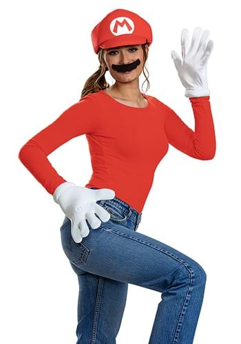 Click Here to buy Adult Super Mario Elevated Classic Mario Accessory Kit | Video Game Costumes & Accessories from HalloweenCostumes, CDN Funds & Shipping