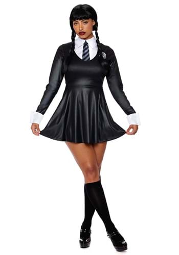 Womens Gothic Academy School Girl Costume Dress