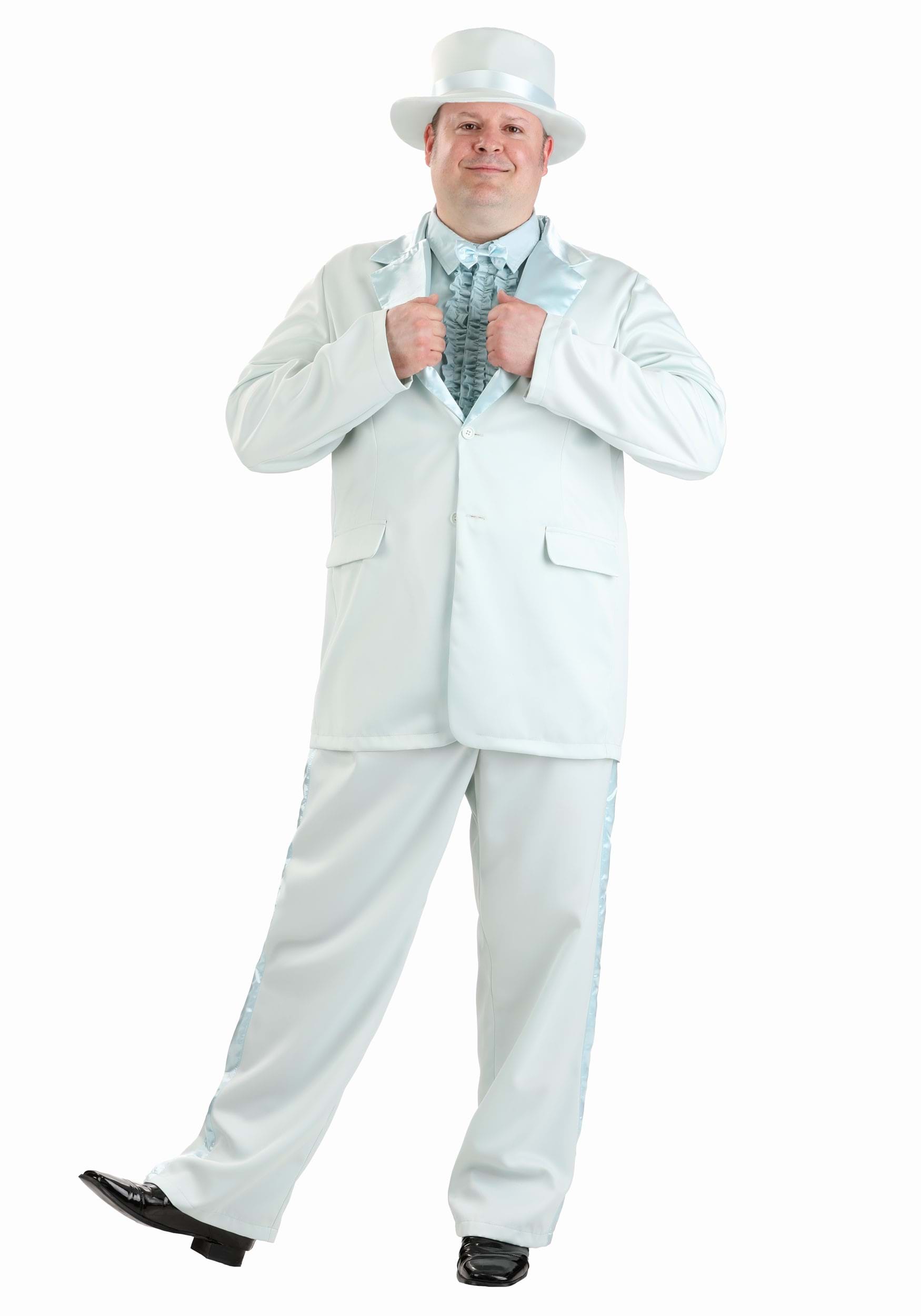 Men's Plus Size Blue Tuxedo Costume | Movie Costumes