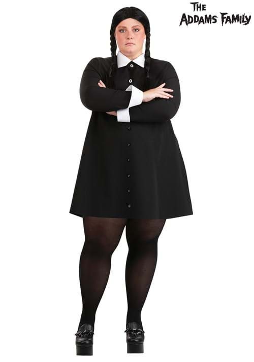 Plus Size 1960s Wednesday Addams Costume