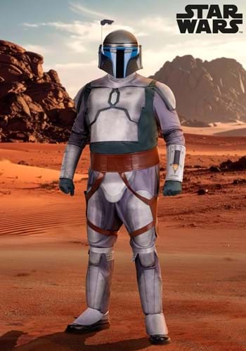 Plus Size Deluxe Star Wars Jango Fett Costume for Adults