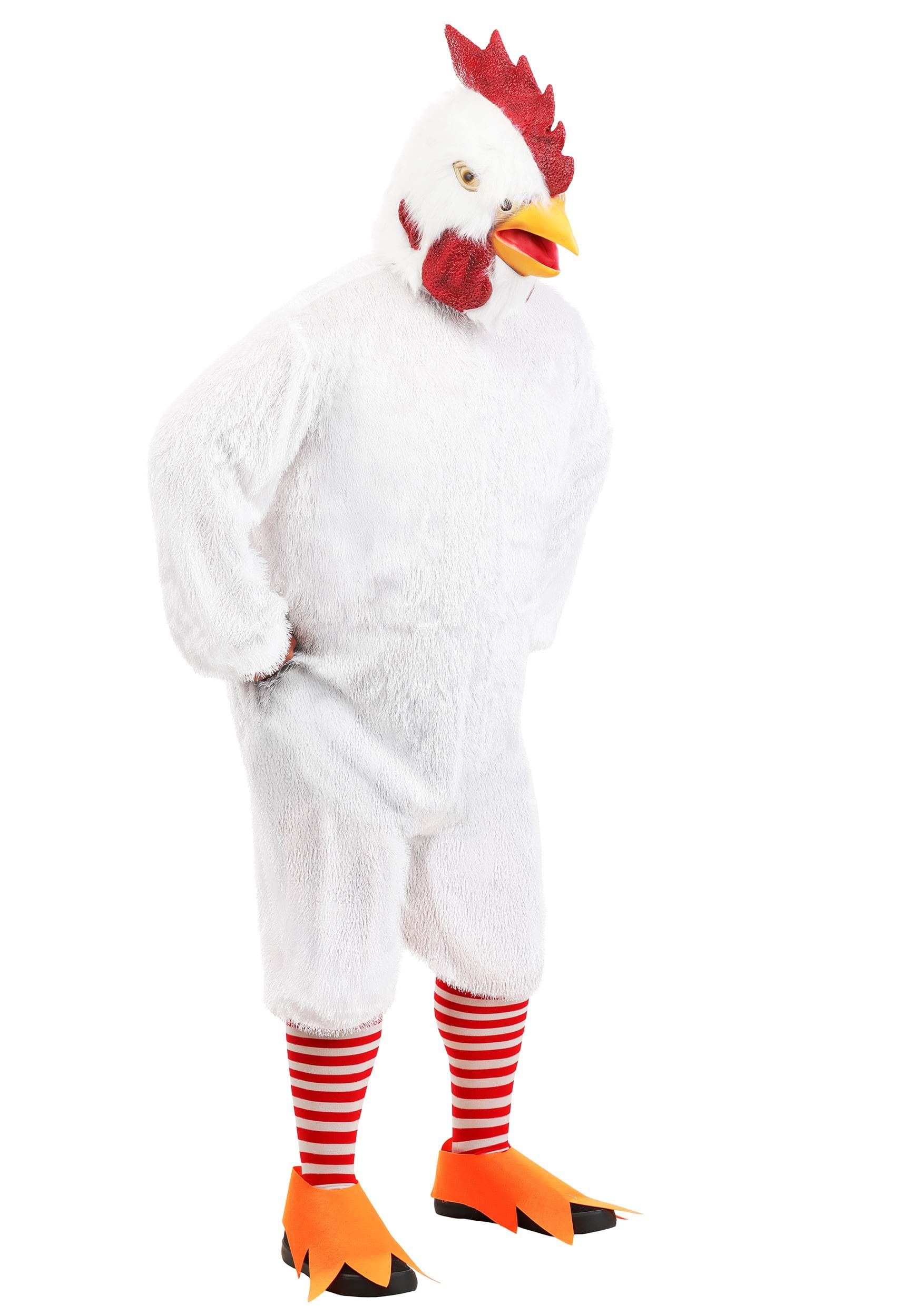 Giant Chicken Plush Costume Hat - Novelty Rooster Hat For Adults & Kids