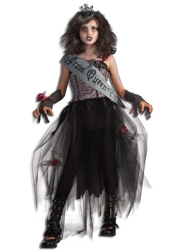 Click Here to buy Girls Goth Prom Queen Costume from HalloweenCostumes, CDN Funds & Shipping