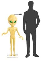 4.5FT Area 51 Roswell Alien Animatronic Decoration 8